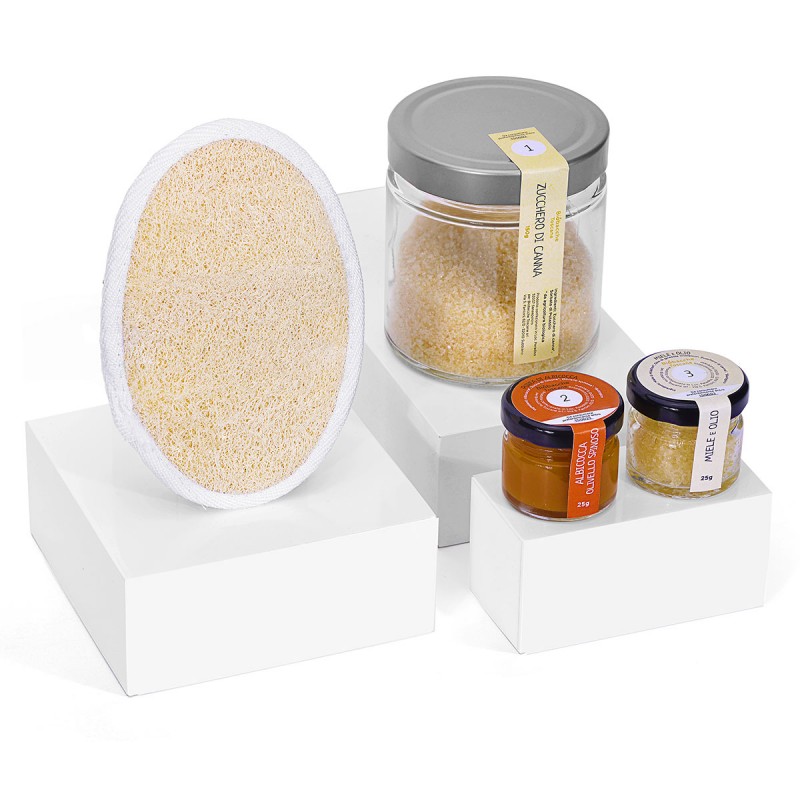 Scrub Naturale viso corpo con Spugna esfoliante